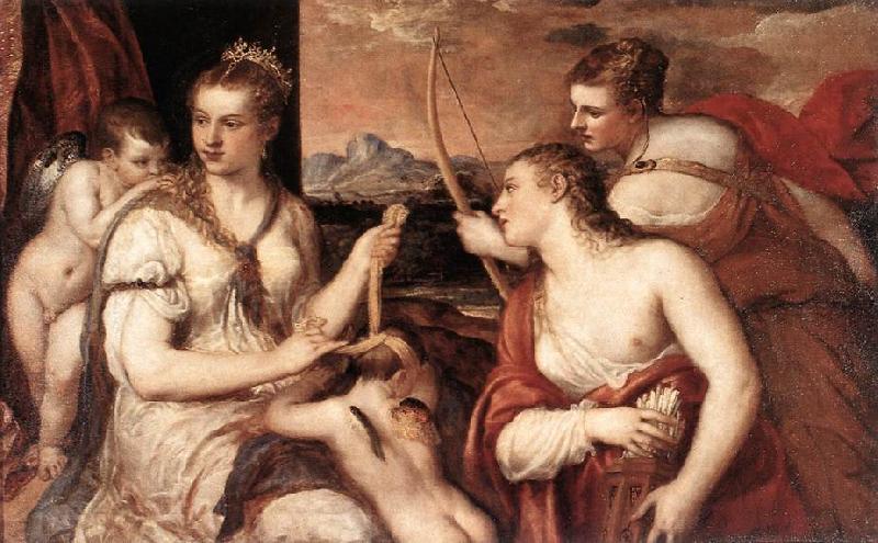 TIZIANO Vecellio Venus Blindfolding Cupid EASF Germany oil painting art